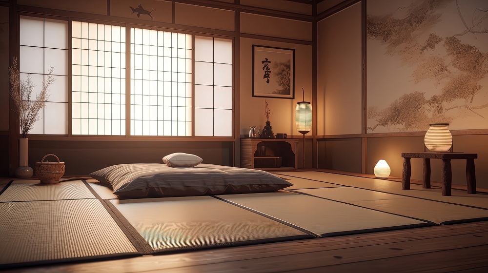 Japanese-themed Meditation Space Japanese-themed meditation space