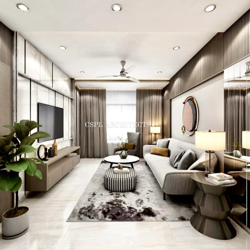 Lavish Contemporary Living Room - 2