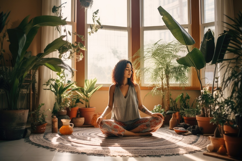 Meditate While Surrounded by House Plants Meditate while surrounded by house plants
