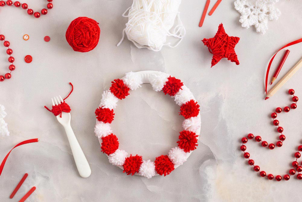 Pom Pom Wreath