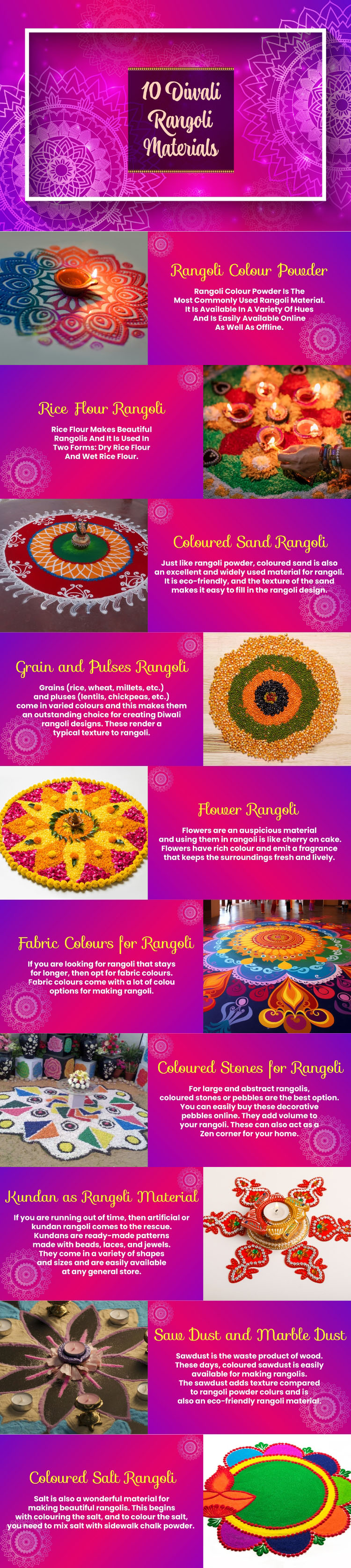 Rangoli Materials Rangoli Materials