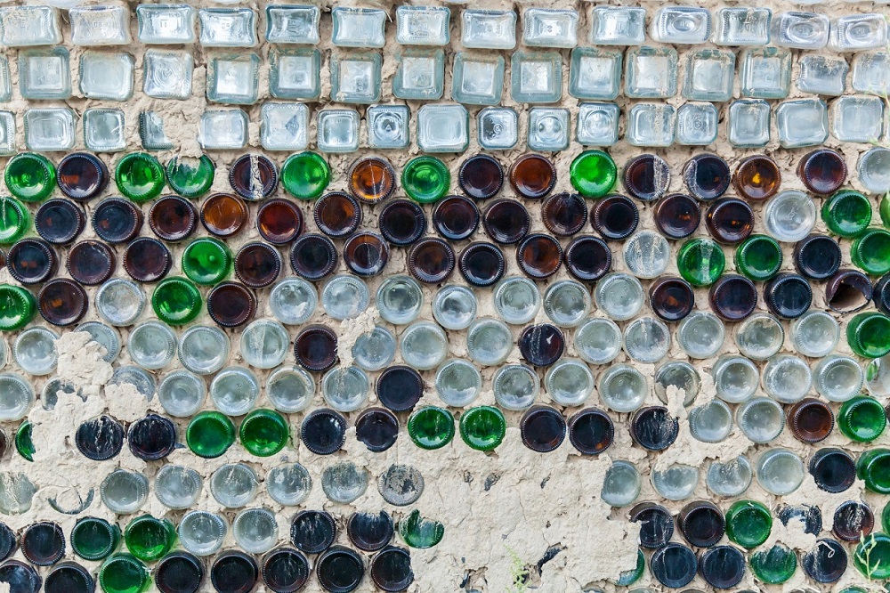 Recycled Barrier with Bottles