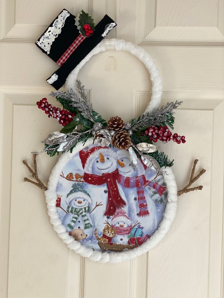 Snowman Wreath