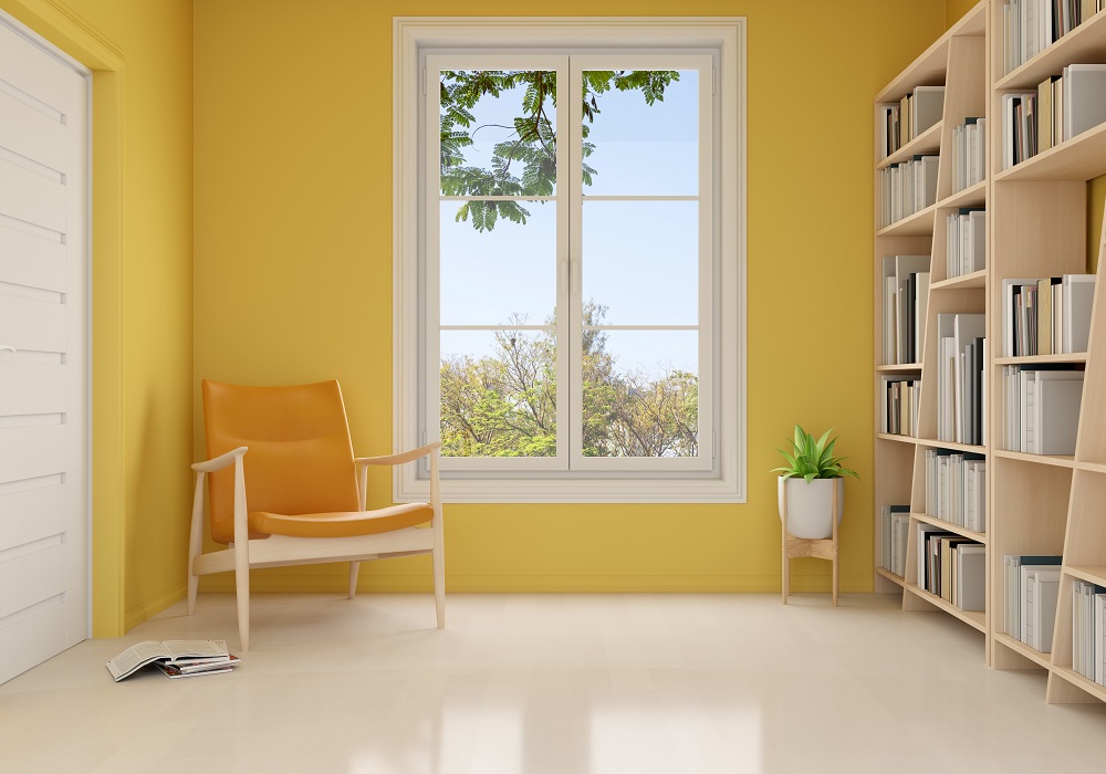 Study Room Design Idea Beside a Window