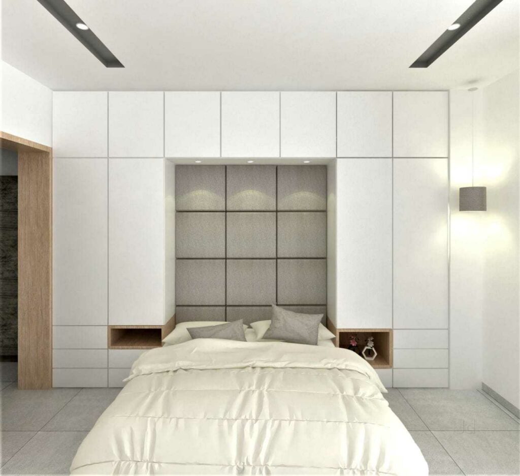 The Bedroom Consists Bed with White Bedsheet