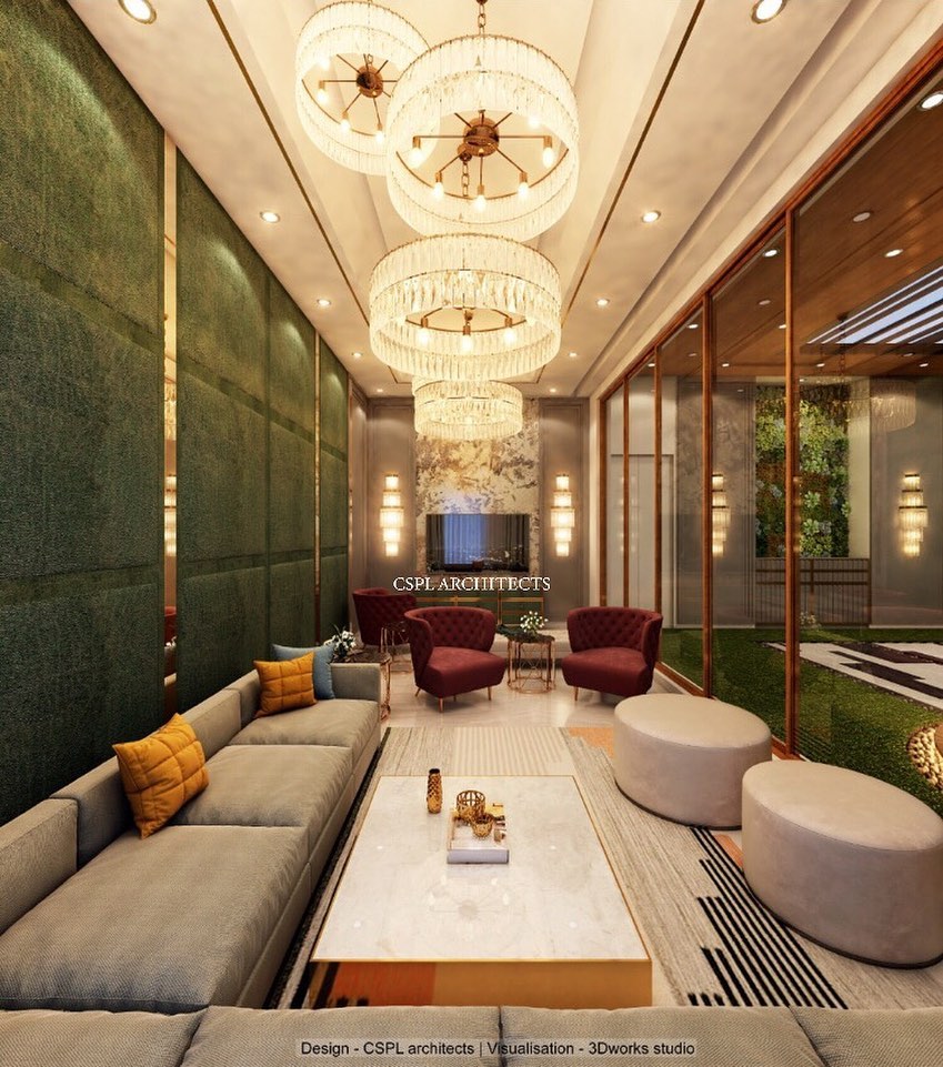 This Beautiful Linear Living Room