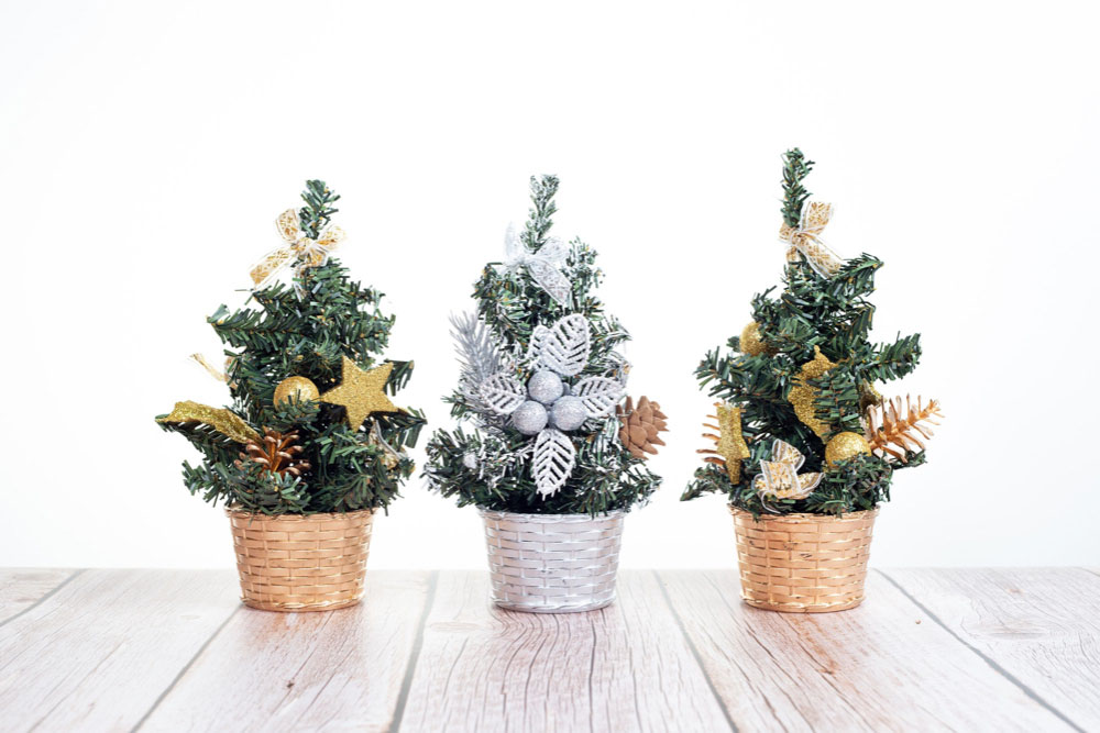 Tiny Artificial Christmas Trees