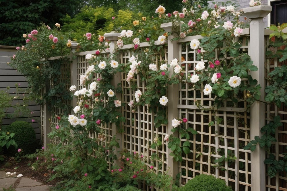 Trellis with Climbers on it- An Organic Solution