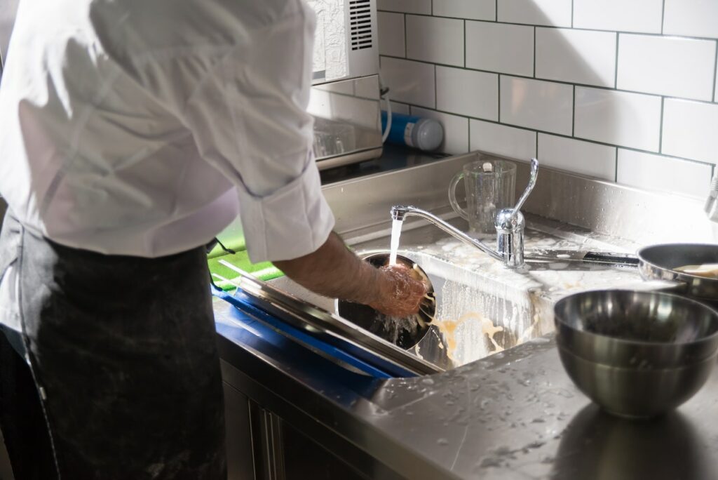 Washing Dishes with Hands Washing Dishes with Hands