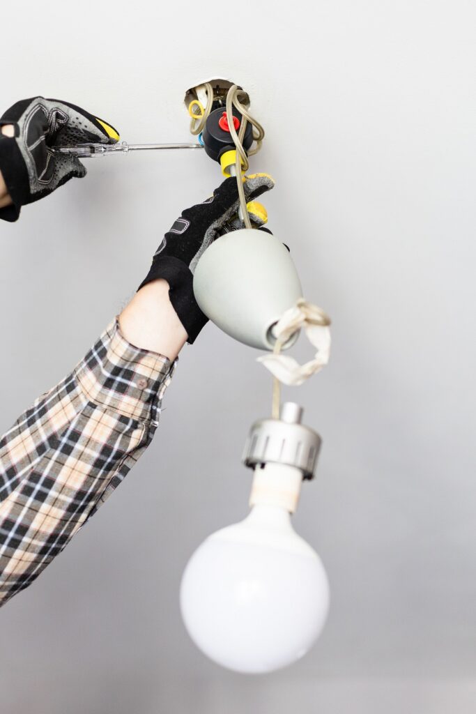 Connect the sconce to the wire and the box