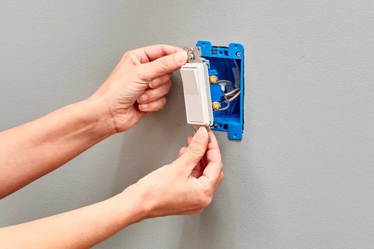 Connect the wires to the light switch