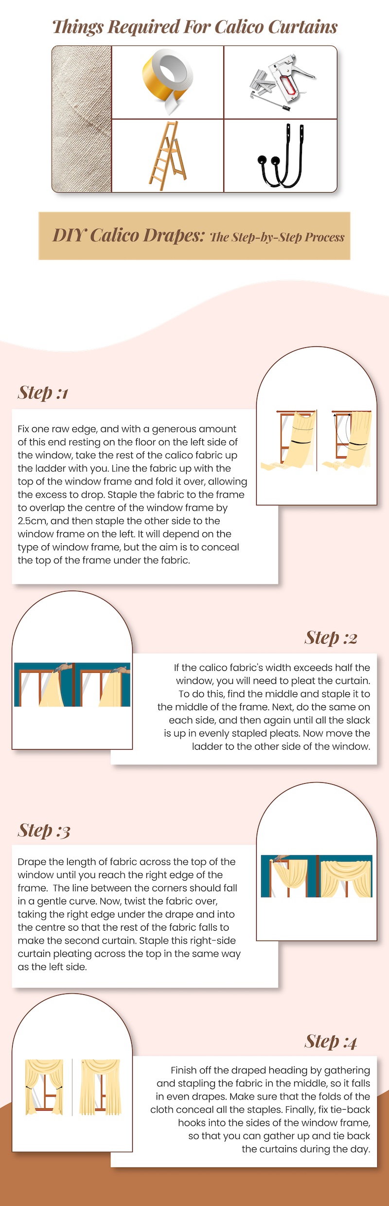 DIY Calico Drape Infographic