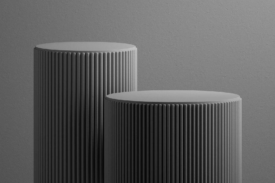 Design detailing of fluted side table