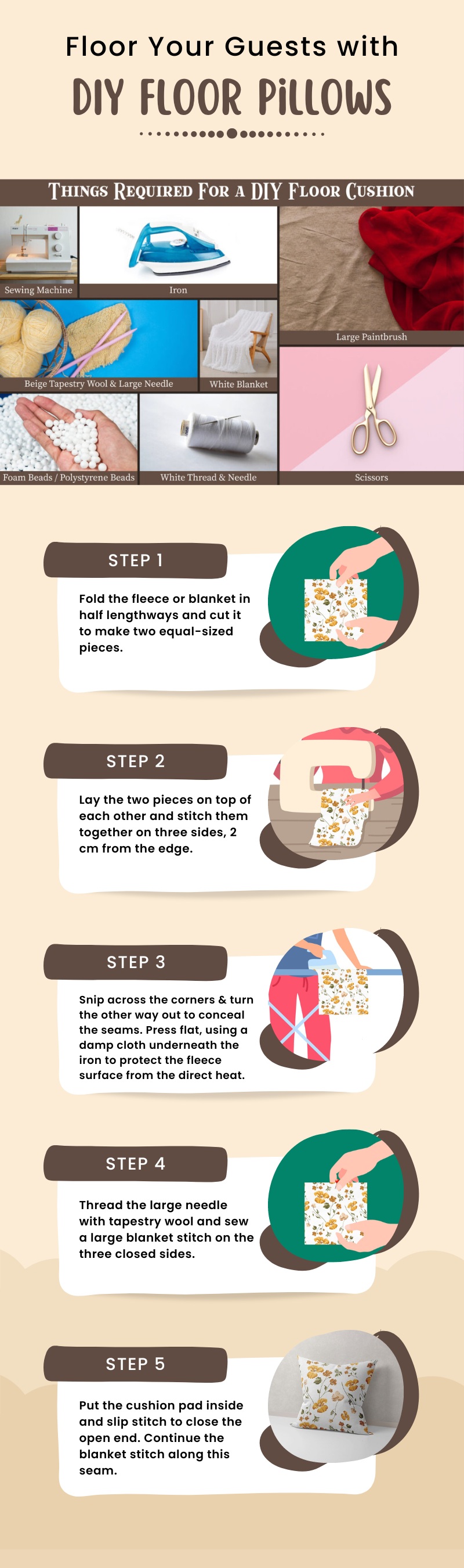 Infographic DIY Floor Pillows Infographic DIY Floor Pillows