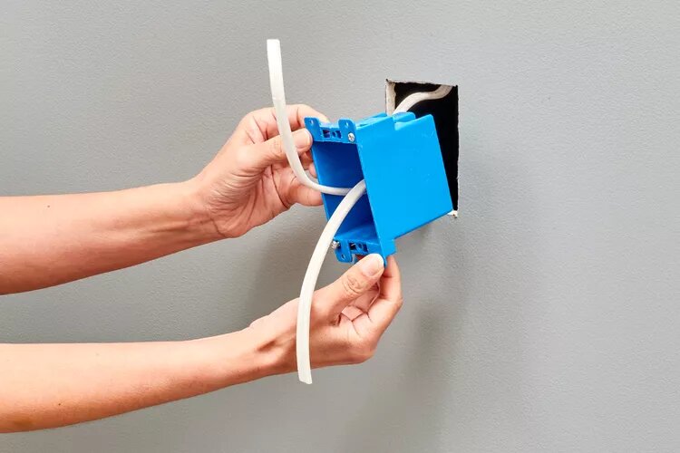Mount the switch box to the wall