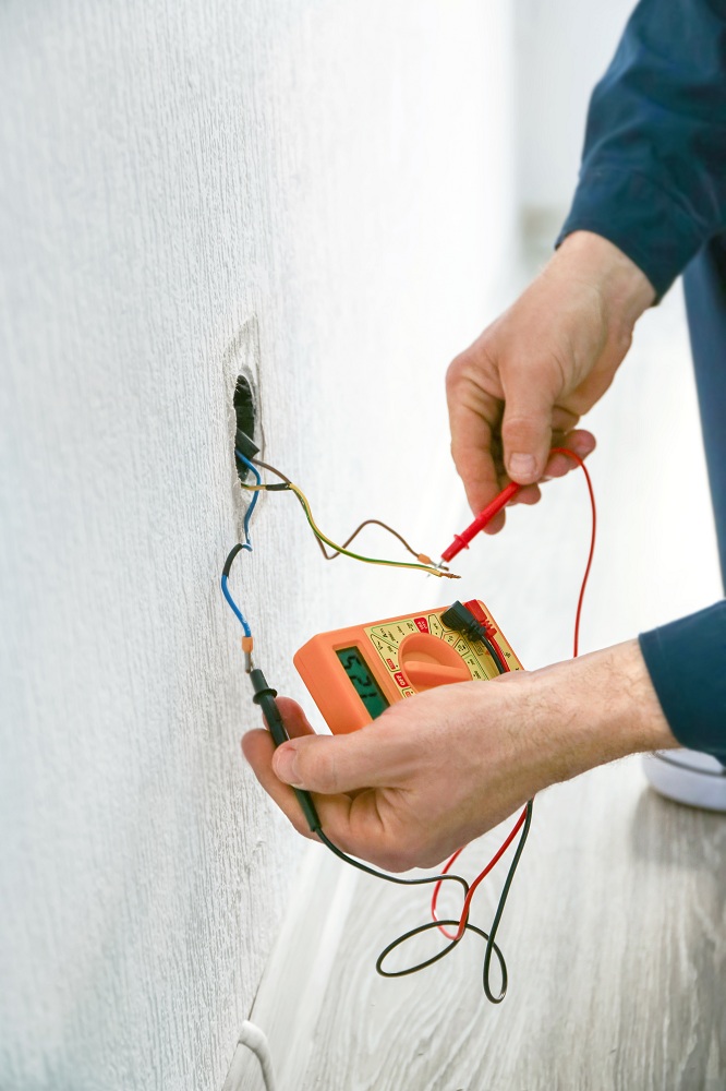 Resale property inspection - checking open wires Resale property inspection - checking open wires