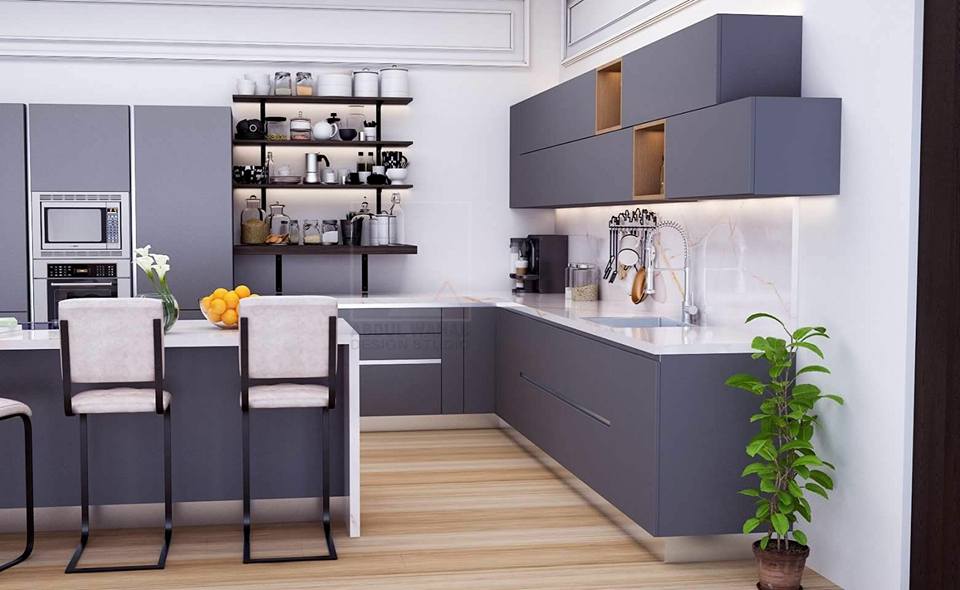 The Grey & White Contemporary Style Kitchen