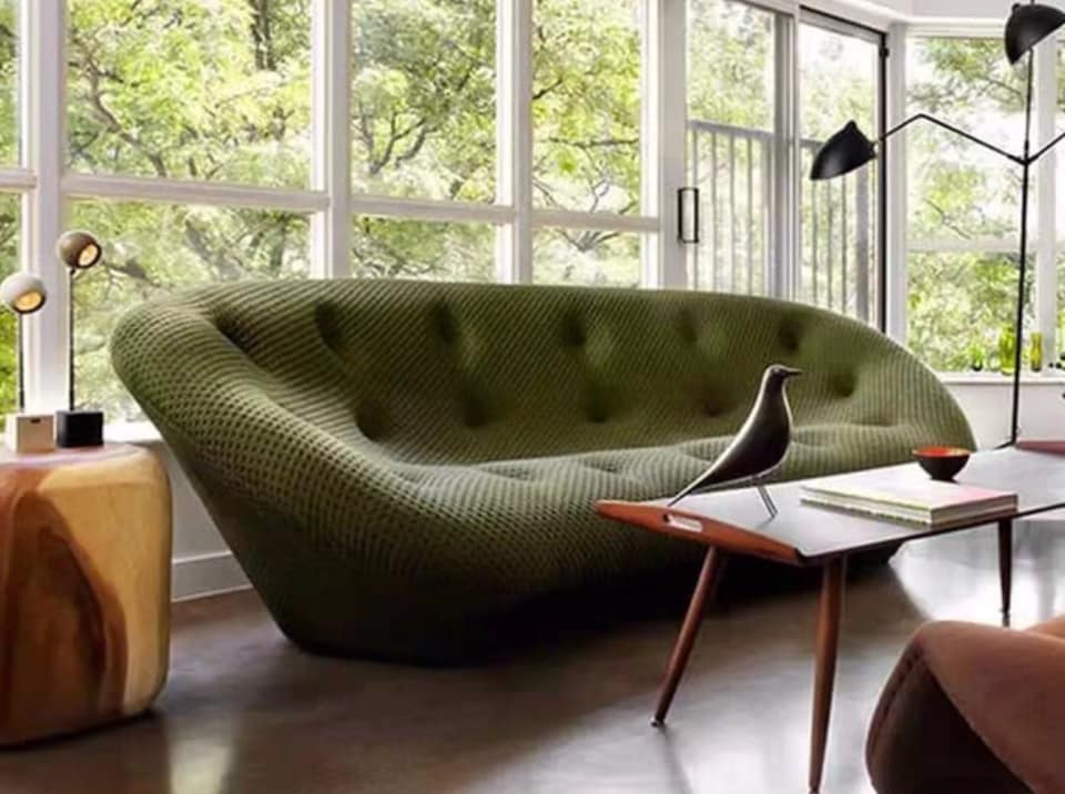 The Olive Green 3-Seater Sofa