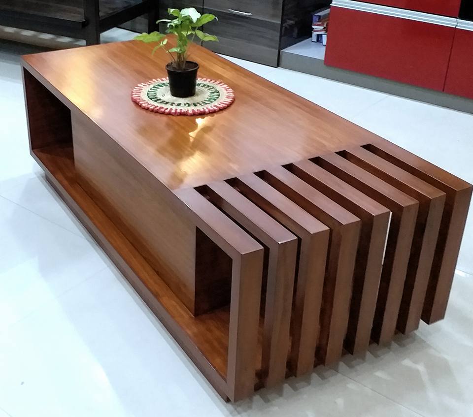 The Rectangular Wooden Center Table