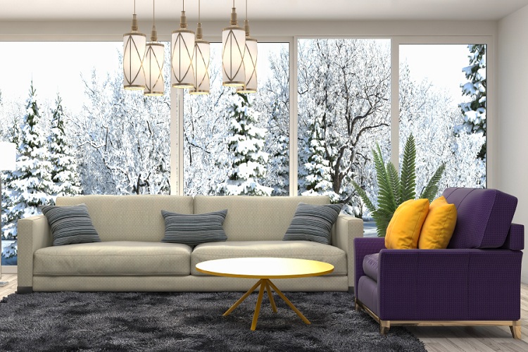 Winter-friendly rug in a living room Winter-friendly rug in a living room