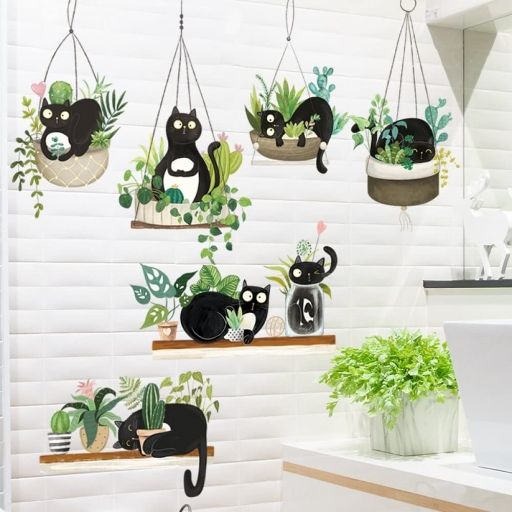 DIY Balcony Wall Decor with wall stickers