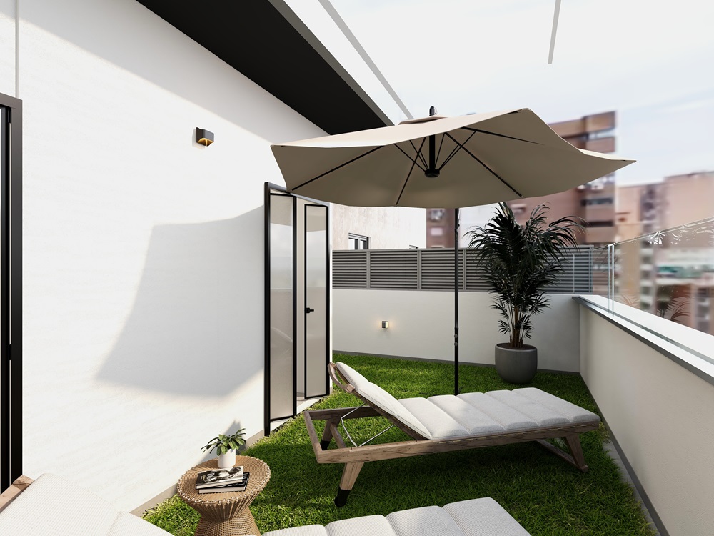 Large canopy for the balcony