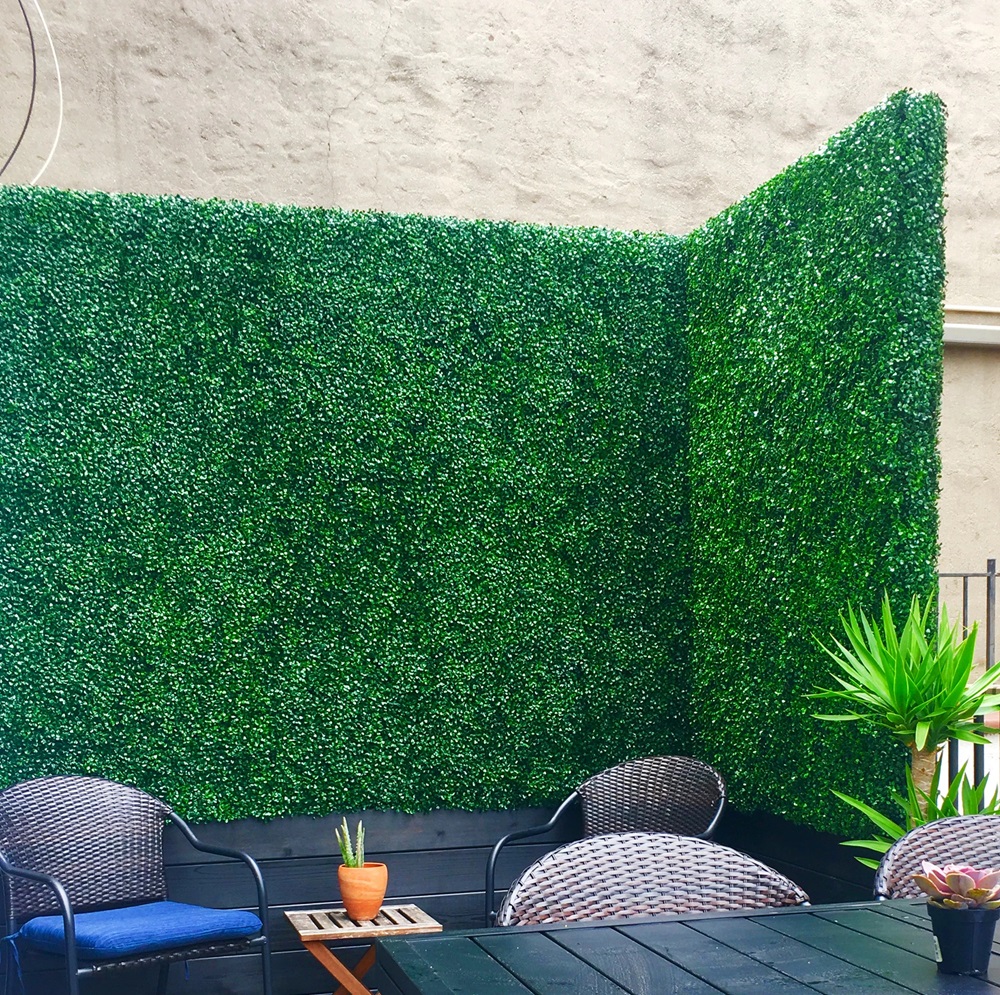 Fauxboxwood panels for Privacy in Balcony