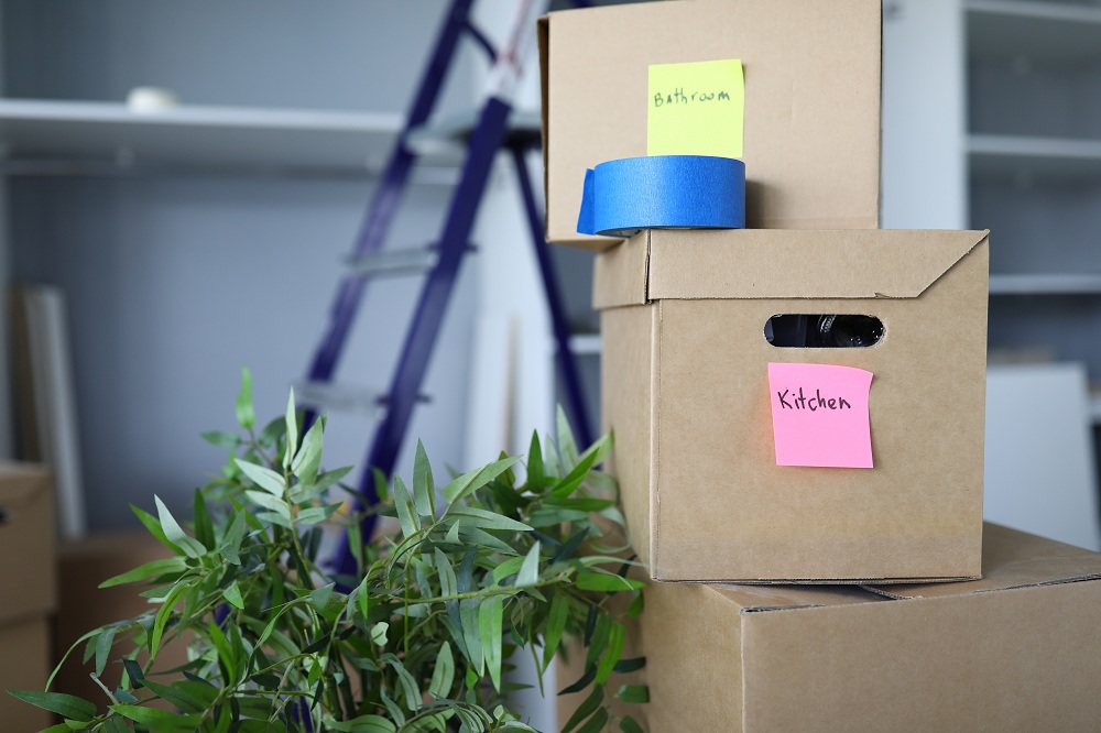 Color Label on Moving Box