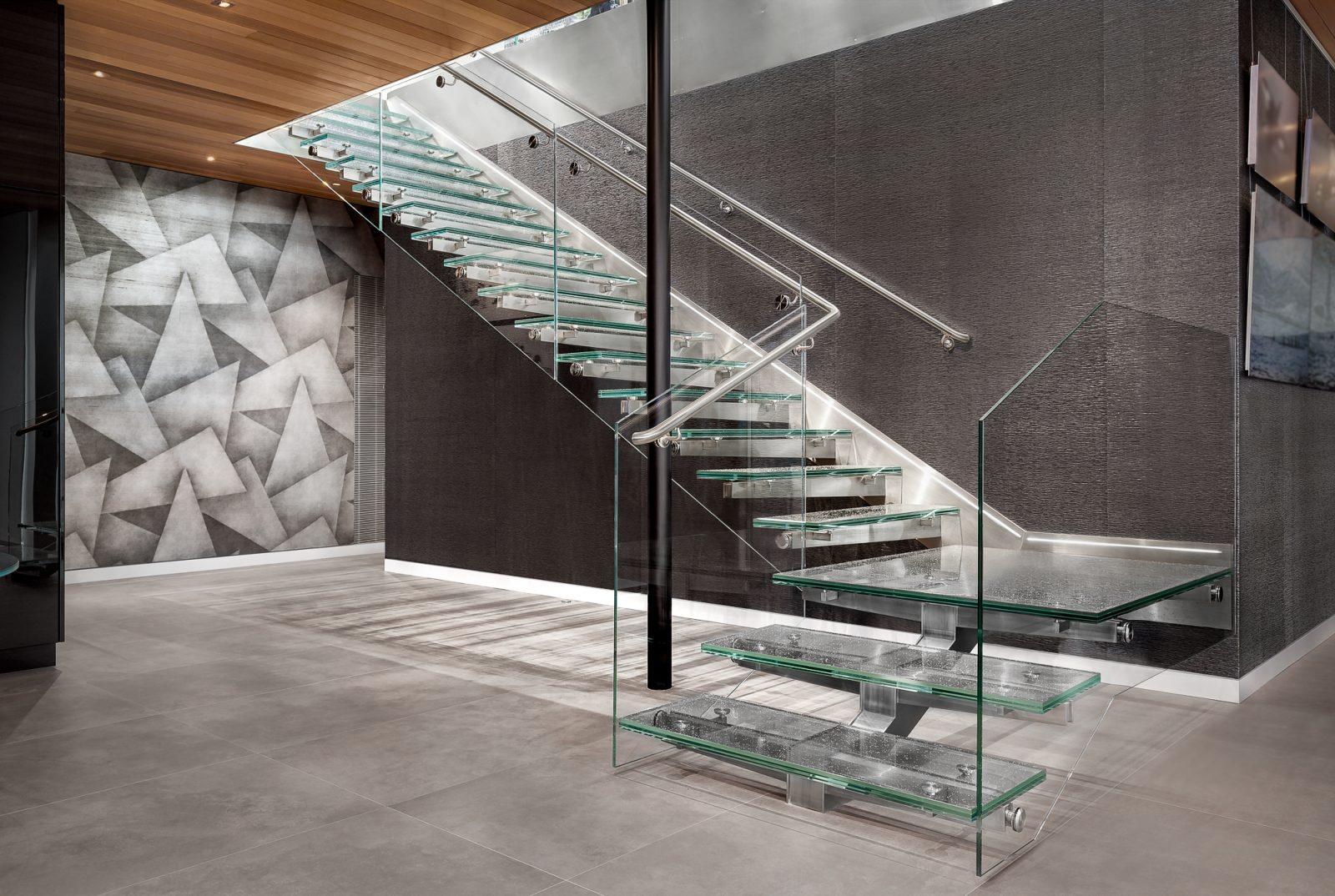 Glass staircase