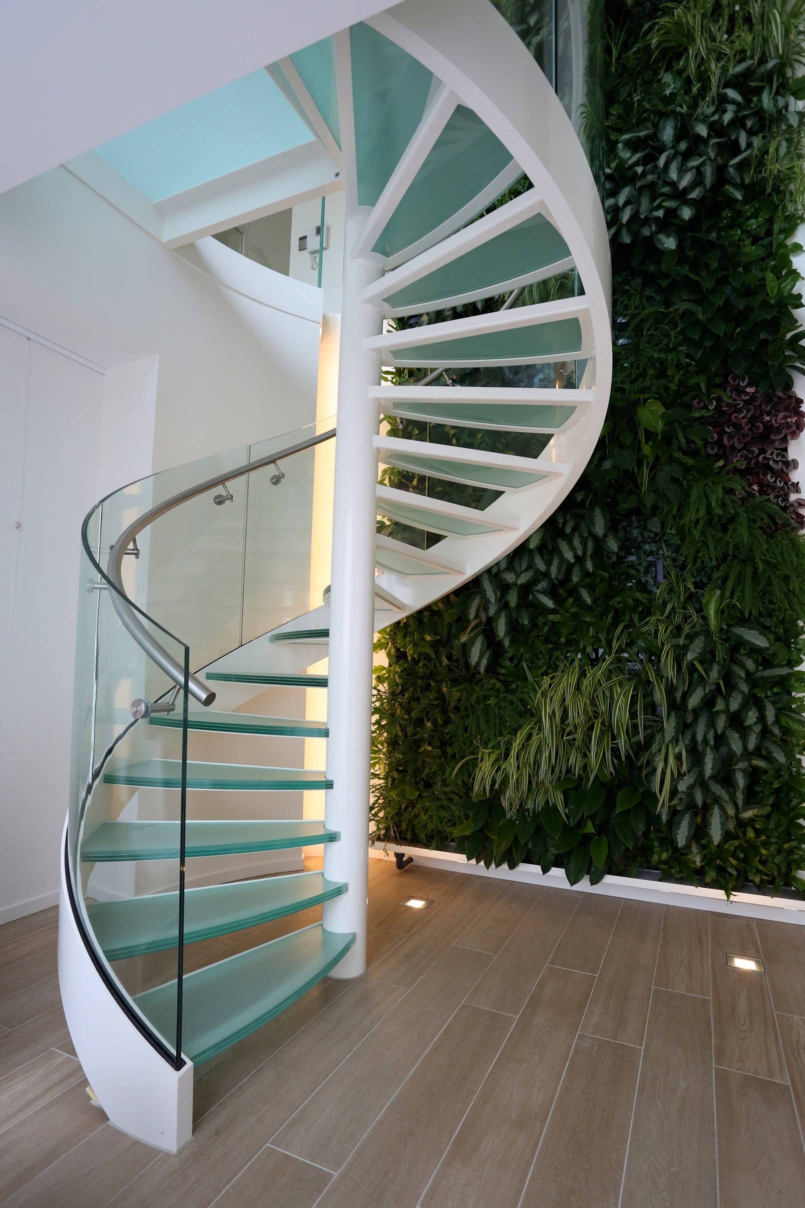 Glass staircase