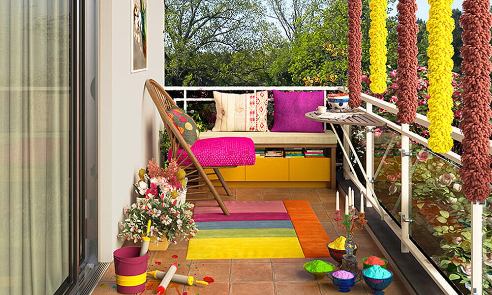 Holi Décor for Balcony