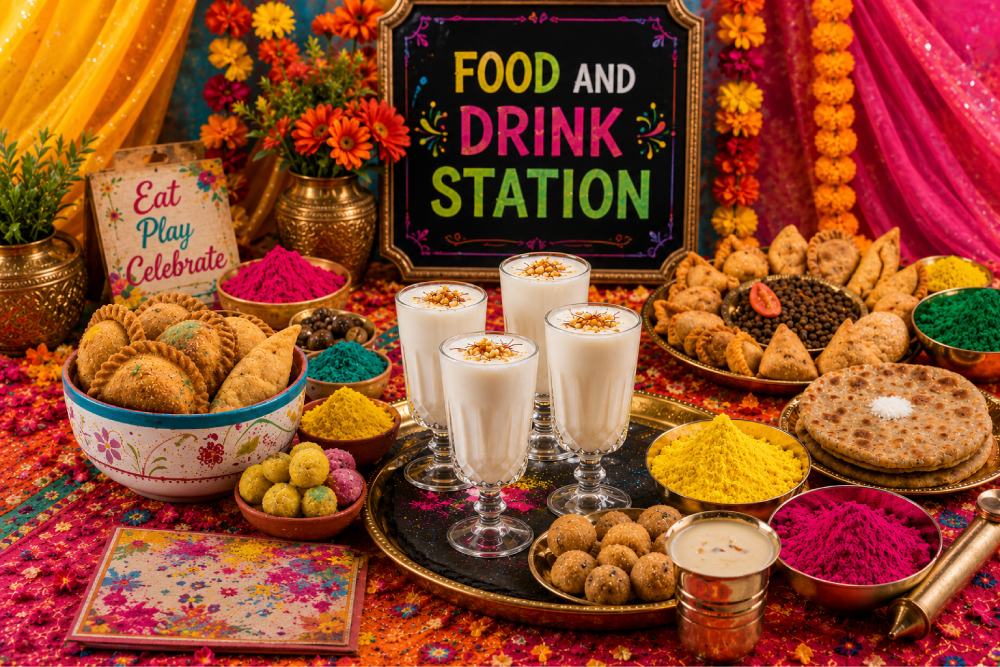 Holi Themed Food and Drinks