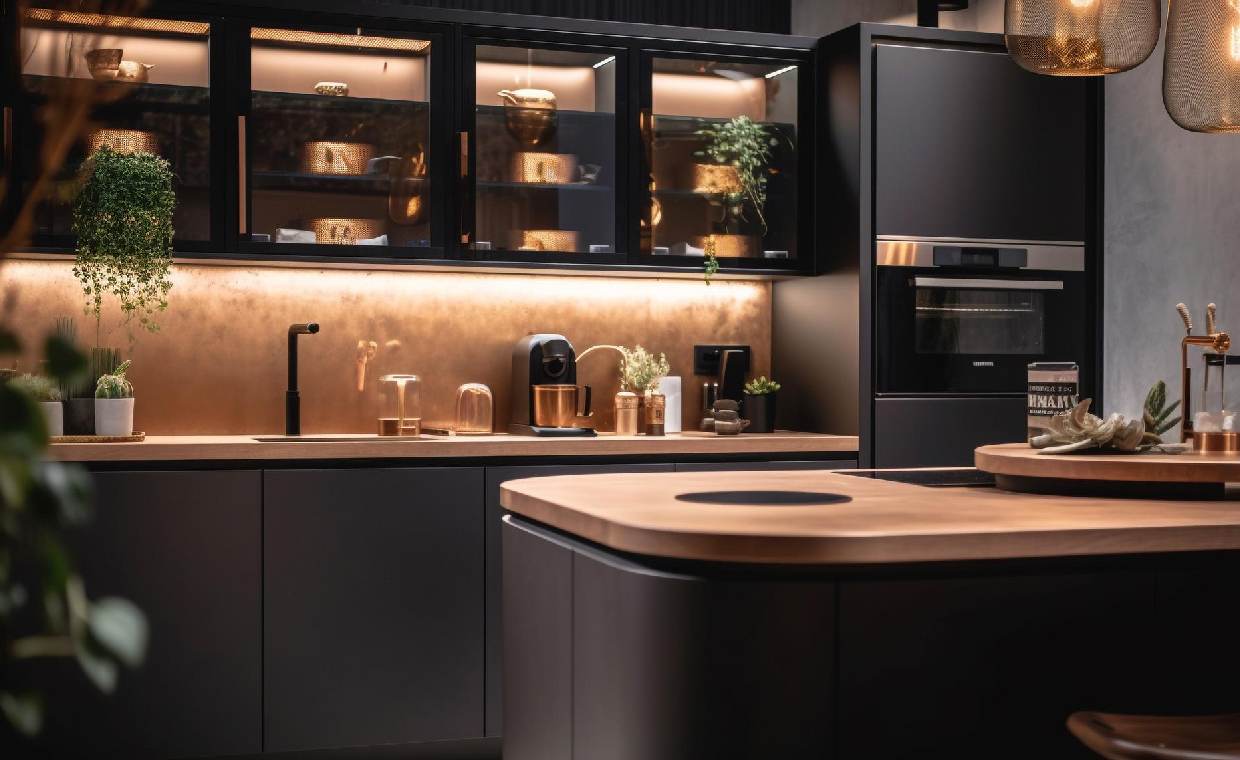 Decorate kitchen countertops