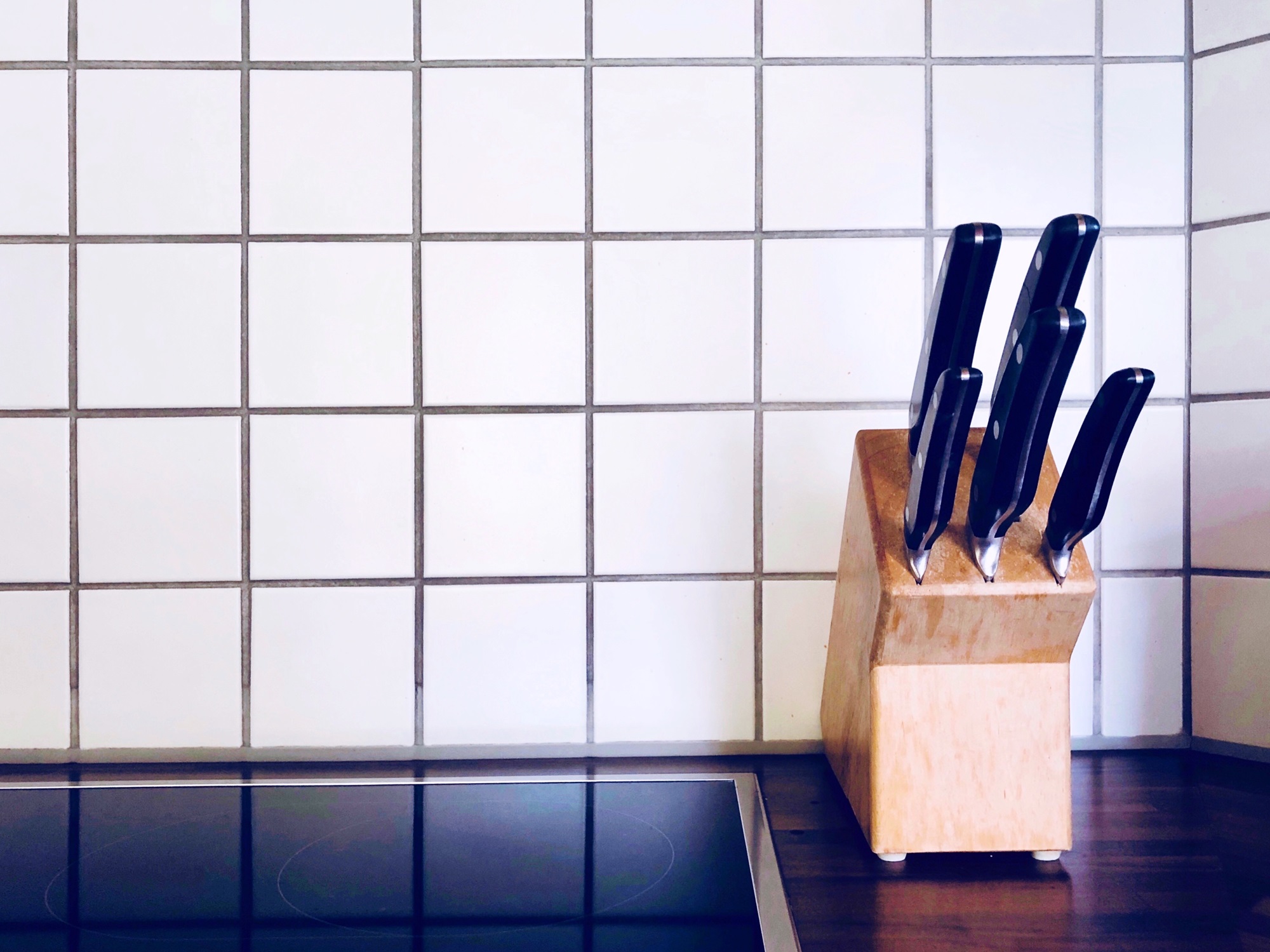 Knife Blocks on Kitchen Counter