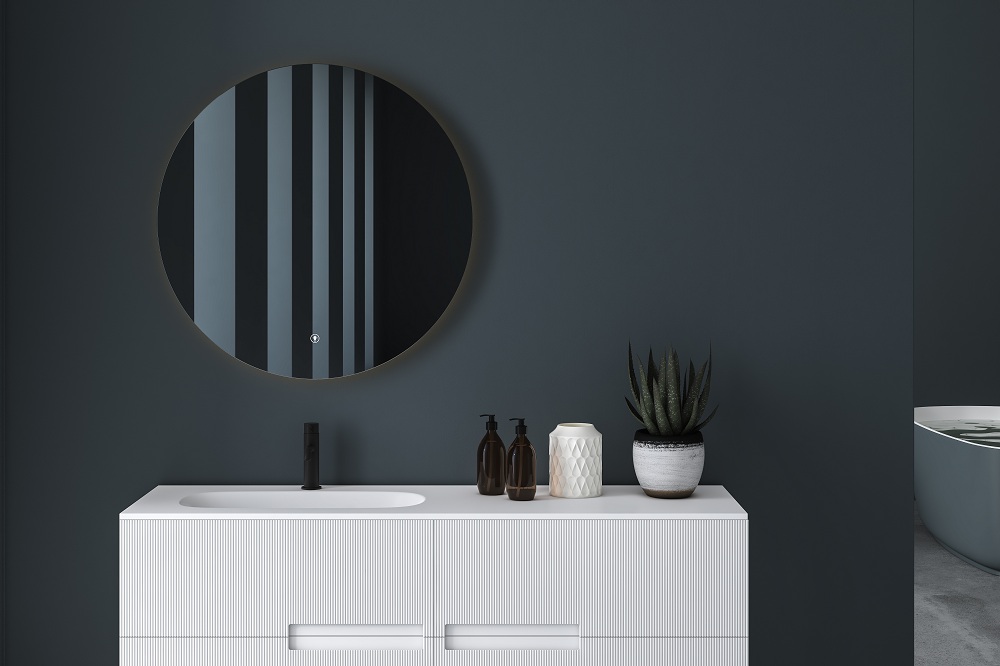 Mirror on Black Wall