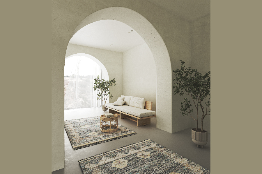 Round arch interior design living room