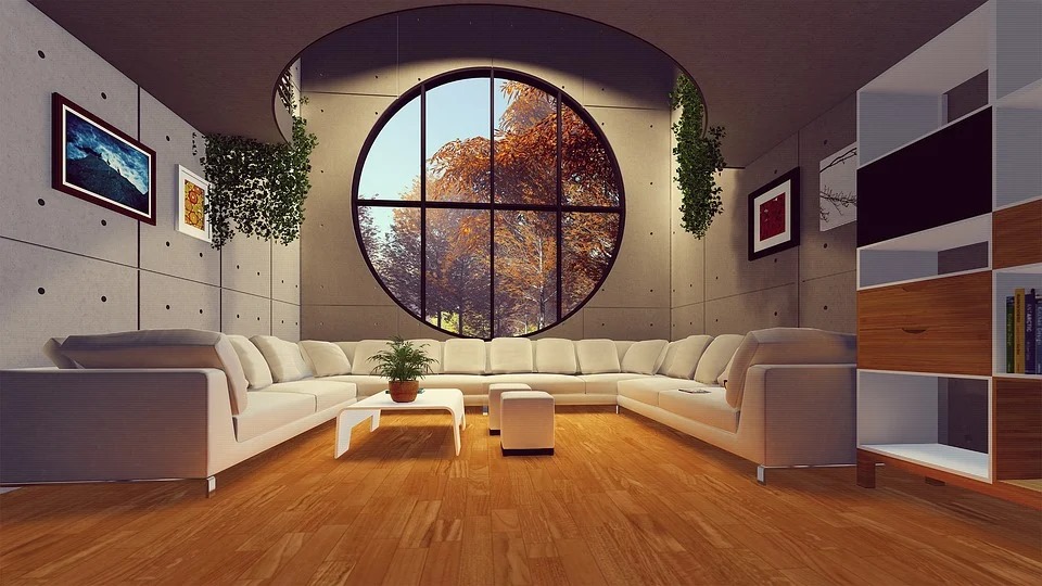 C - Shaped 8-Seater White Leather Upholstered Sofa