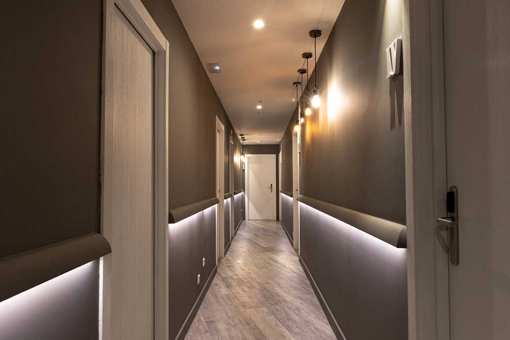 Track Light in Hallway