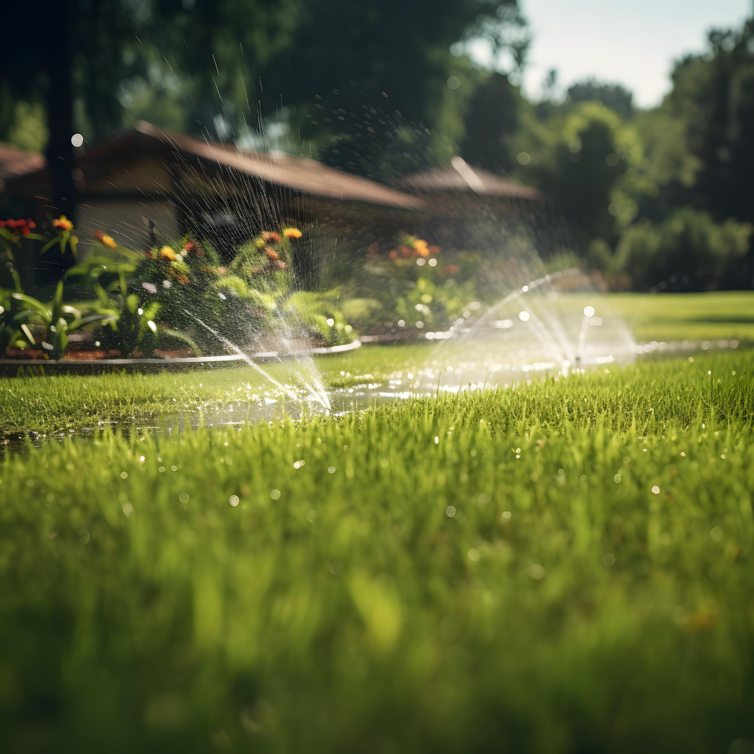 Watering Lawn