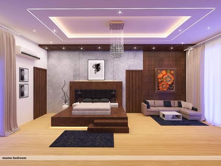 Bedroom has Raised Wooden Platform