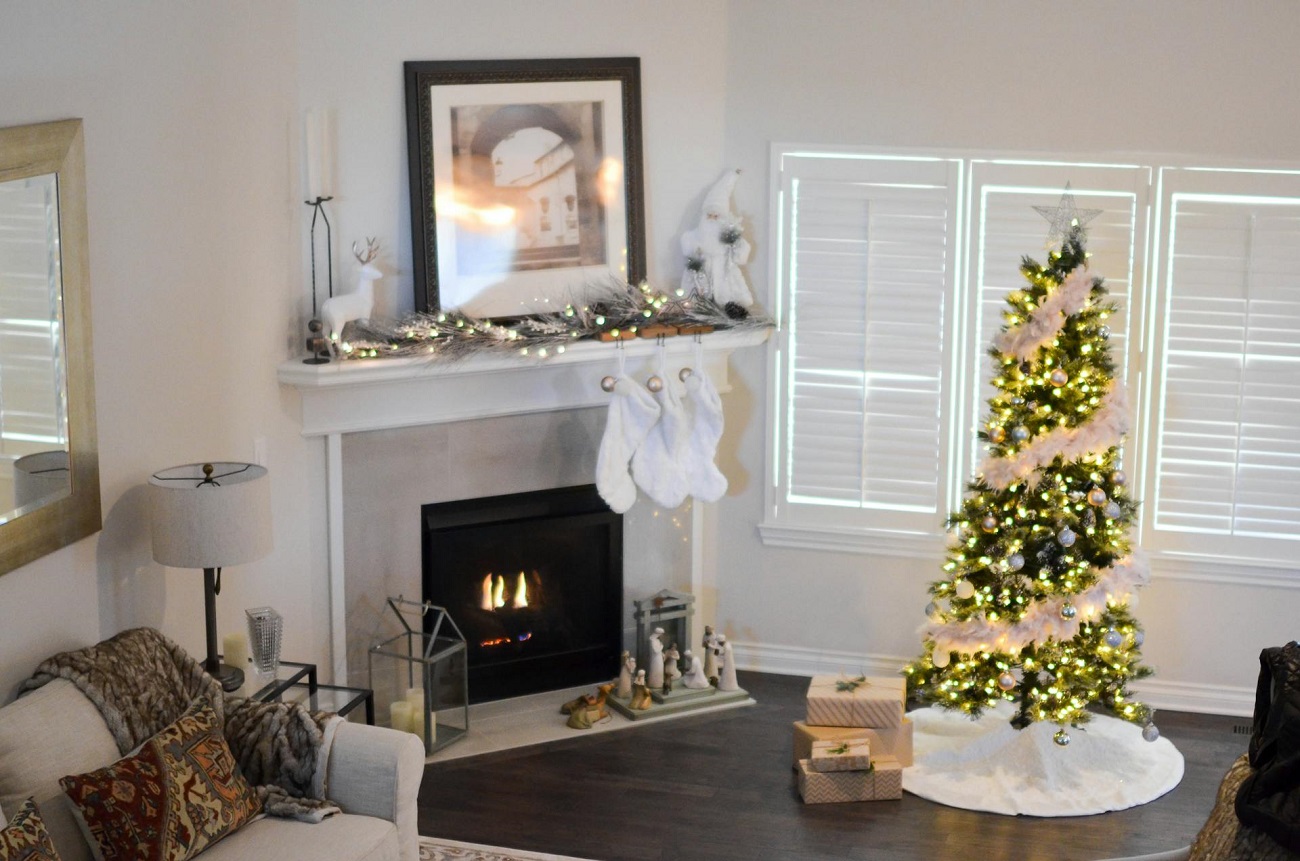 Artwork Above Fireplace Mantel