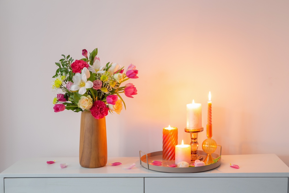 Candlelight for Relaxing Ambiance on the Occasion of Mothers Day