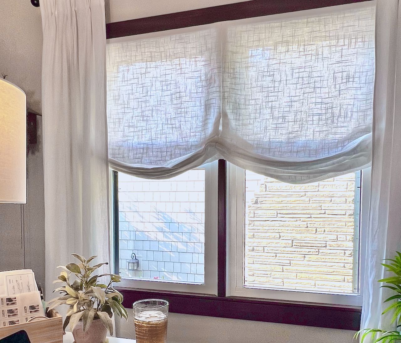 European fold Roman shade