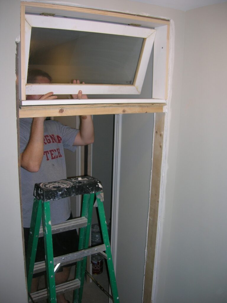 Installation of Transom Window