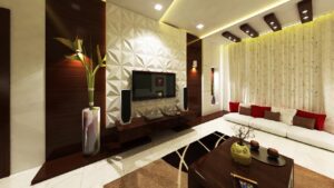 White Coloured Modern Living Room