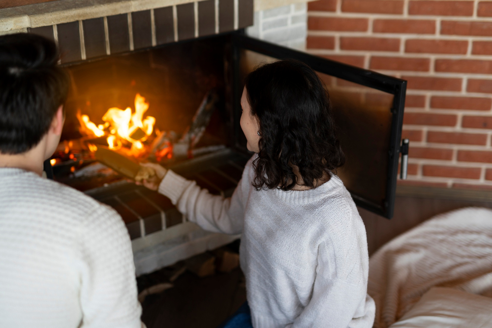 Safety in indoor fireplace