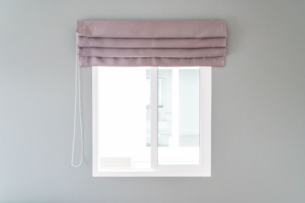 Soft fold Roman shade