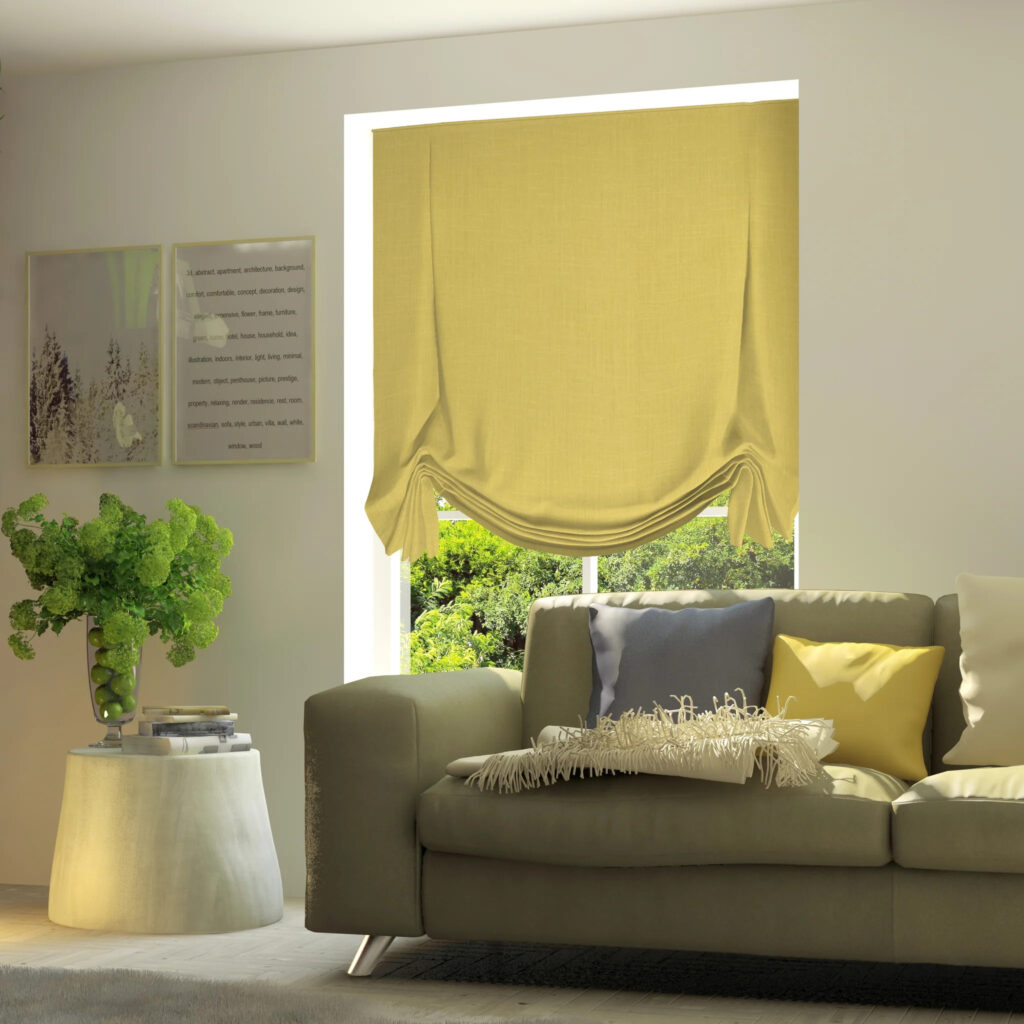 Tulip fold Roman shade