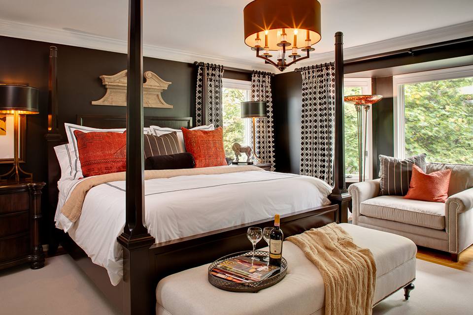 Attractive Bedroom has Wooden Bed
