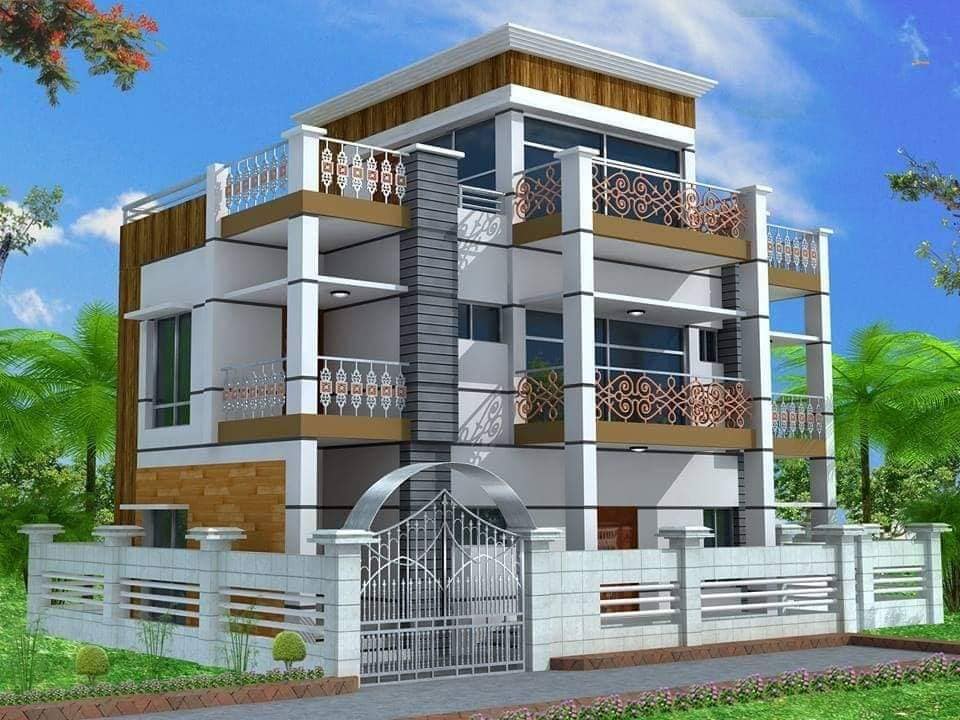 Modern Symmetrical Shaped Building